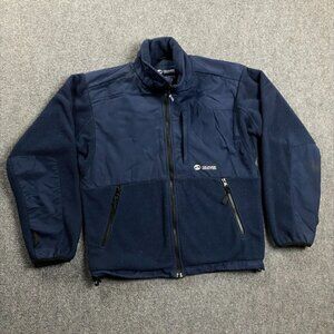 Quark Expeditions Jacket Adults Small Blue Fleece‎ Full Zip Front Pockets Mens